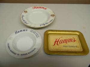 lot 50 image: VINTAGE HAMMS BEER - ASH TRAYS & TIP TRAY - NICE COLLECTION - SEE PICTURES