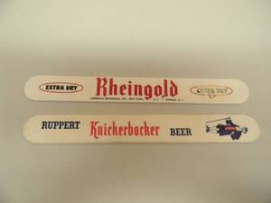 lot 59 image: VINTAGE - RHEINGOLD & KNICKERBOCKER BEER FOAM SCRAPERS - NICE SET - SEE PICTURES
