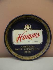 lot 77 image: VINTAGE HAMMS PREFERRED BEER THEO. HAMM BREWING CO. ST. PAUL MINN. ADVERTISING METAL TRAY 13.5 - VERY COOL - SEE PICTURES