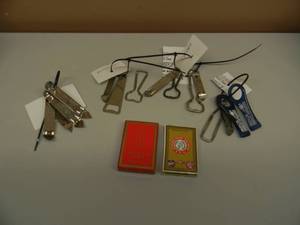 lot 116 image: VINTAGE NOS STEVENS POINT BREWERY & ARROW BEER PLAYING CARDS - UNOPENED - WITH VINTAGE OPENERS FALSTAFF, ATLAS, OLD MILWAUKEE, BRAUMEISTER, SCHMIDTS, BUD, BUSCH - SEE PICTURES