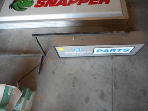 lot 17 image: GM Goodwrench Parts Hanging Sign