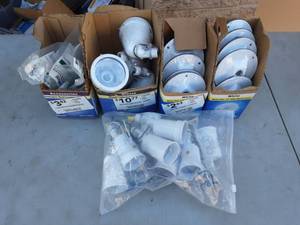 lot 11 image: White Lamps, Lamp Holders, Hole Plugs, Covers (White)