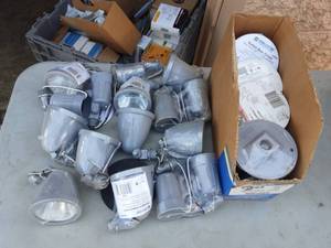 lot 13 image: Grey Lamps, Covers, Mounting Plates