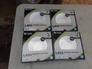 lot 20 image: New 4-Boxed LED Recessed Light Fixtures 6
