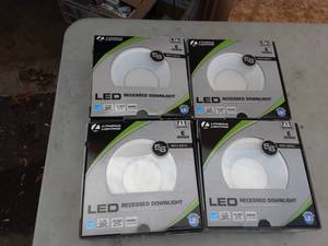 lot 21 image: New 4-Boxed LED Recessed Light Fixtures 6