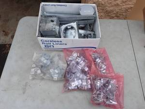 lot 49 image: Lot Of Galvanized Clamps, Boxes, Hangers