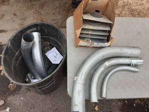 lot 52 image: 3-1 14, 10-2, 3-3 90 Degree Elbows & 7 Roof Vents. (Includes Trash Can)