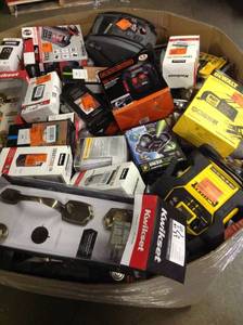 lot 1 image: Wholesale Mix Pallet of Hardware Tools, Door Locks and more original Customer returns Dewalt, Husky