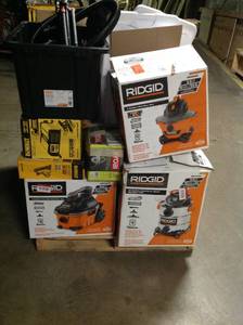 lot 4 image: WHOLESALE MIXED PALLET OF RIGID, RYOBI, DEWALT TOOLS