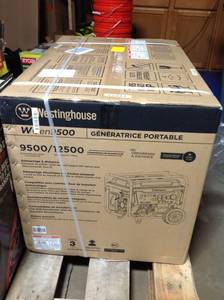 lot 29 image: Westinghouse 12,5009,500-Watt Heavy-Duty Gas Powered Transfer Switch Ready Portable Generator with Electric and Remote Start not used