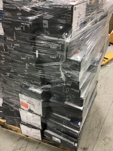 lot 43 image: Pallet of Glacier Bay Kitchen and bathroom faucets original return