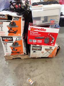 lot 7 image: LOT OF ASSORTED HUSKY,RIGID,HOMELITE,RYOBI TOOLSTOOLBOXES