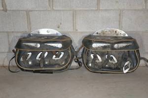 lot 19 image: Vintage Harley Leather Saddle Bags