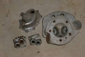 lot 84 image: Cylinder Head, Lifter Blocks, Kick Starter Cover