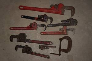lot 172 image: Adjustable Pipe Wrenches