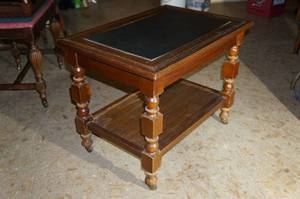 lot 196 image: Rolling Wood Coffee Table