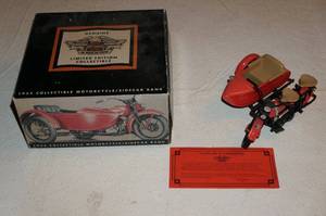 lot 214 image: 1933 Harley Motorcycle and Sidecar Die Cast Bank
