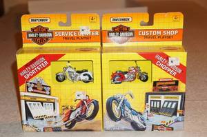 lot 222 image: 2 Matchbox Harley Motorcycles