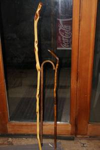 lot 247 image: 3 Wood CanesWalking Sticks