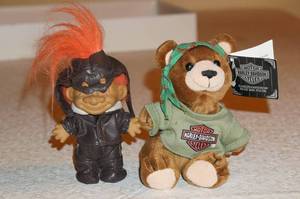 lot 257 image: 2 Motorcycle Plush Toys