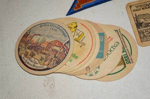 lot 274 image: German Stein, Coasters, and Beer Bottle Labels