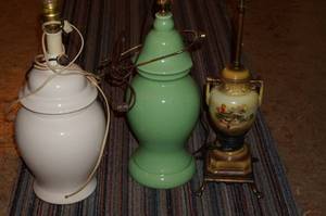 lot 296 image: 3 Table lamps