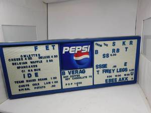 lot 12 image: Pepsi Food Sign