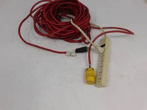 lot 24 image: Long Electrical Cord wPlug In Adapter