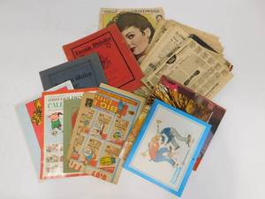 lot 55 image: Variety of Old Calendars, Books & Newspapers