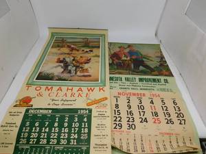 lot 84 image: Vintage Calendars