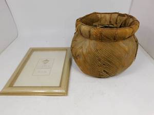 lot 89 image: Picture FrameWicker Basket