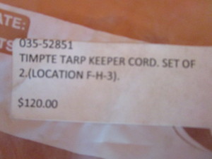 lot 37 image: (3) (New) Roll Tarp Keeper Chords
