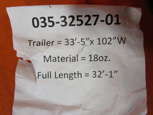 lot 74 image: (New) Pup Trailer Tarp