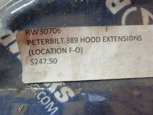 lot 84 image: (New) Stainless Steel Peterbilt 389 Hood Extensions