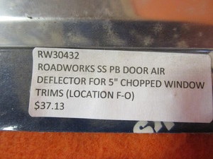lot 85 image: (New) Stainless Steel Peterbilt Window Air Deflectors
