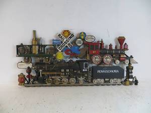 lot 8 image: VINTAGE Railroad Wall Dcor Sign