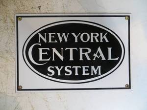lot 53 image: Metal New York Central System Sign