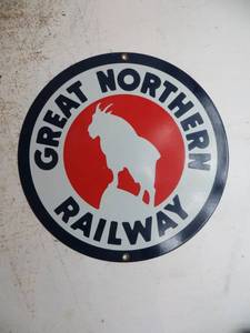 lot 56 image: Metal Great Northern Railway Sign