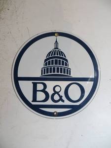 lot 59 image: Metal B&O Railroad Sign