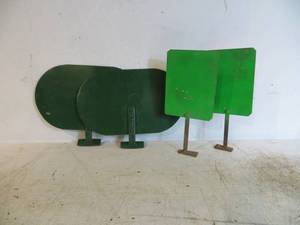 lot 69 image: 4 Green Metal Railroad Signs