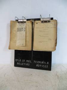 lot 71 image: VINTAGE Railroad Bulletin Board