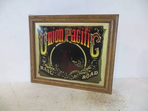lot 76 image: Framed Union Pacific Railroad Sign