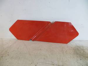lot 89 image: Red Metal Railroad Sign