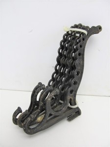 lot 14 image: Set of 5 Matching Antique Cast Iron RailroadSchoolhouse Coat or Hat Rack Hardware Hooks
