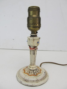 lot 18 image: Antique Art Nouveau Cast Metal Desk Lamp