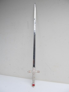 lot 38 image: Decorative Stainless Steel Jeweled Sword