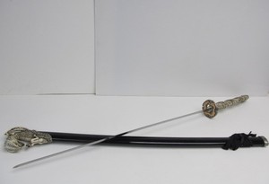 lot 40 image: LARGE Decorative Sword wDragon & Princess