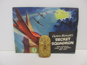 lot 108 image: Vintage CAPTAIN MIDNIGHT Secret Squadron 1949 Decoder Toy wManual