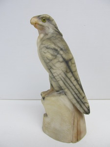 lot 119 image: Carved Stone Bald Eagle Sculpture