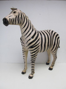 lot 124 image: Large Vintage Genuine Leather Zebra